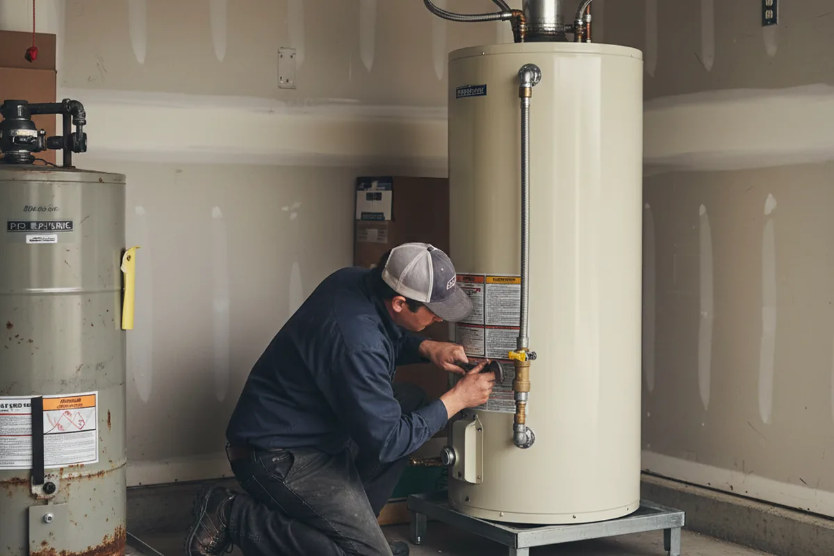 Water heater and shutoff valve replacement in Quaker City
